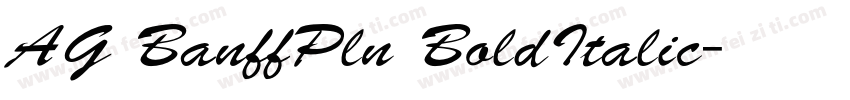 AG BanffPln BoldItalic字体转换